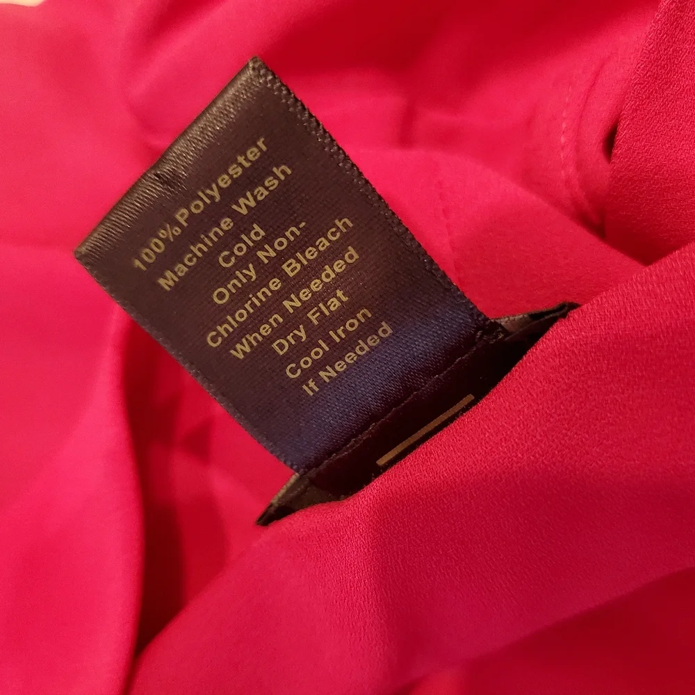 Pink Sleeveless Med Blouse with Bow - Picture 4 of 6